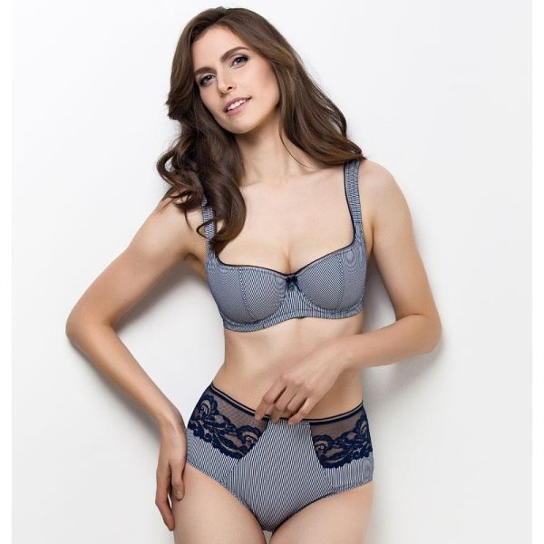 Lightly Padded Balcony Bra Lauma Navy For Discount